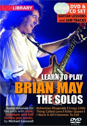 Learn To Play Brian May - The Solos for electric guitar CD + DVD