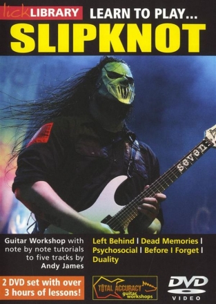 Learn To Play Slipknot for guitar 2 DVDs