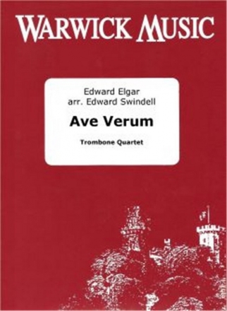 Edward Elgar, Ave Verum Posaunenquartett Partitur + Stimmen