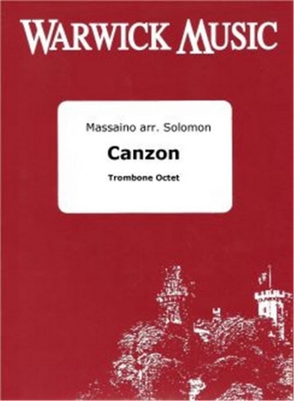 Massaino, Canzon Trombone Octet Partitur + Stimmen