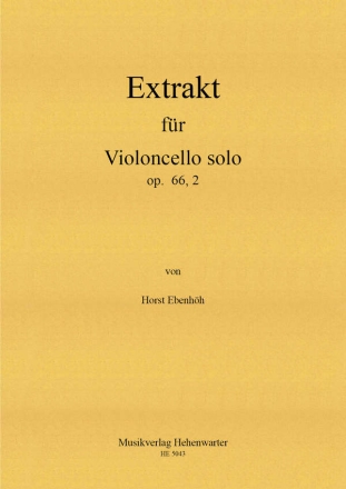 Ebenhh, Horst Extrakt aus dem Violoncellokonzert  fr Violoncello s Violoncello Noten