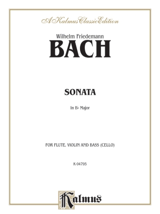 Bach W.F. Sonata Fl.Vln.& Bass  Kalmus Classic Series