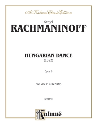 Rachmaninoff Hungarian Dance   V  Kalmus Classic Series