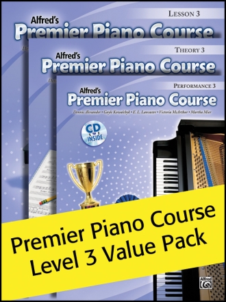 Various Premier Piano Course Level 3 Value Pack  Piano teaching material