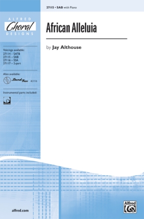 African Alleluia for mixed chorus (SAB) and piano score