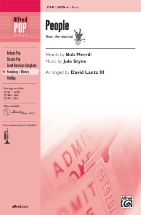 Lantz III, David (Arranger) People from 'Funny Girl' SATB  Mixed voices