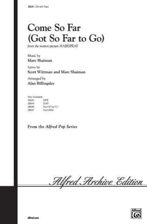 Billingsley,A (arranger) Come So Far (Got So Far to Go) SSA  Unison, upper, equal voices