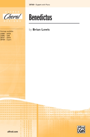 Lewis,B Benedictus 2part  Unison, upper, equal voices