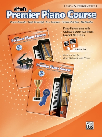 Various Premier Piano Lesson  4 GM Disk  Software