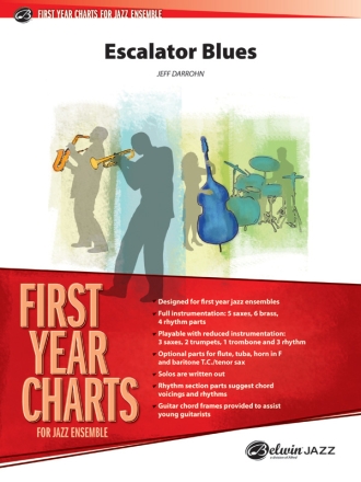 Escalator Blues for jazz ensemble score and parts