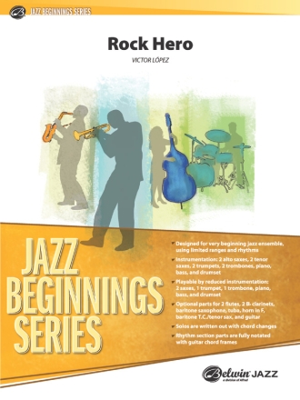 Rock Hero: for beginning jazz ensemble score and parts