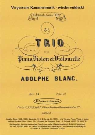 Blanc, Adolphe Klaviertrio G-Dur op. 24