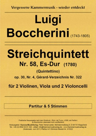 Boccherini, Luigi Streichquintett Es-Dur op. 30 Nr.4