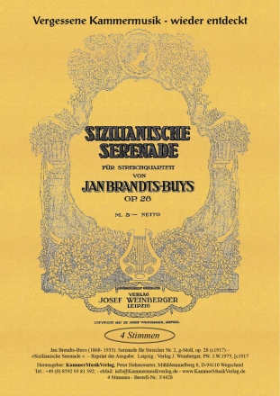 Brandts-Buys, Jan Serenade fr Streicher g-Moll op. 28