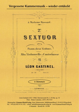 Gastinel, Lon Klaviersextett D-Dur op. 34