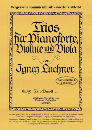 Lachner, Ignaz Klaviertrio d-Moll op. 89