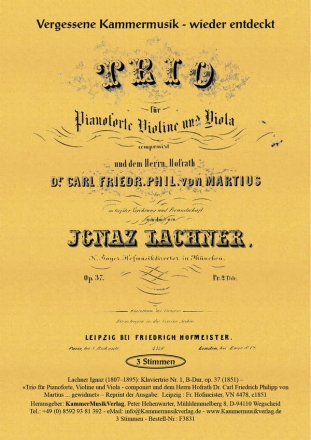 Lachner, Ignaz Klaviertrio B-Dur op. 37