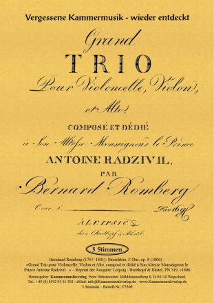 Romberg, Bernhard Streichtrio F-Dur op. 8