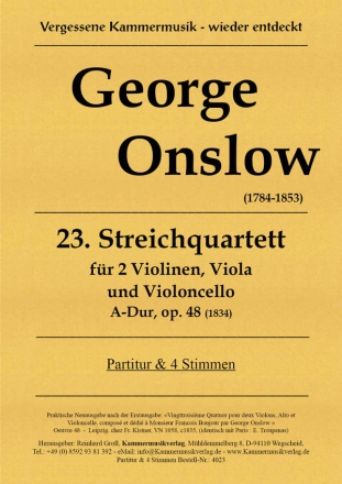 Onslow, George Streichquartett A-Dur op. 48