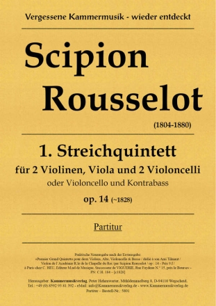 Rousselot, Scipion Streichquintett A-Dur op. 14