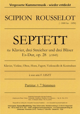 Rousselot, Scipion Klavierseptett Es-Dur op. 28b