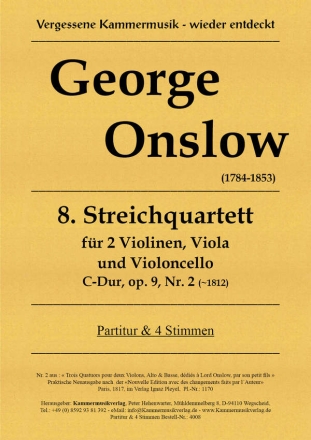 Onslow, George Streichquartett C-Dur op. 9 Nr. 2