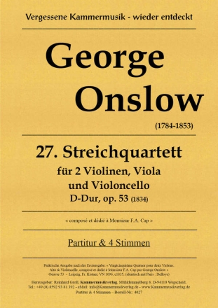 Onslow, George Streichquartett D-Dur op. 53