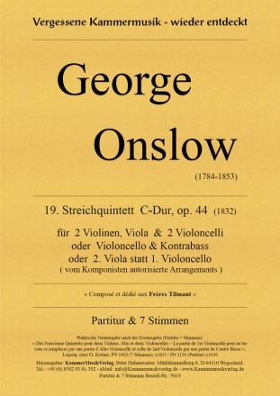 Onslow, George Streichquintett c-Moll op. 44