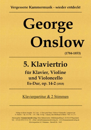 Onslow, George Klaviertrio Es-Dur op. 14 Nr.2