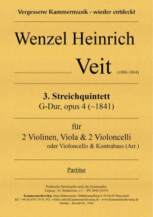 Veit, Wenzel Heinrich Streichquintett G-Dur op. 4