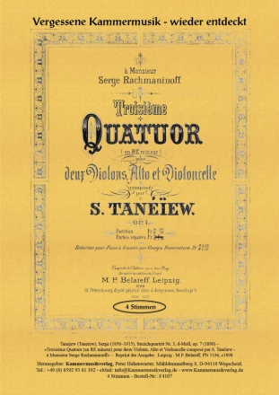 Quartett d-Moll Nr.7 fr Streichquartett Stimmen