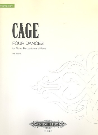 4 Dances for voice, percussion and piano Score