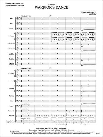 Douglas D.Nott: Warrior'S Dance Big Band & Concert Band Score and Parts