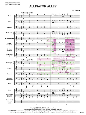 Les Taylor: Alligator Alley Big Band & Concert Band Score and Parts