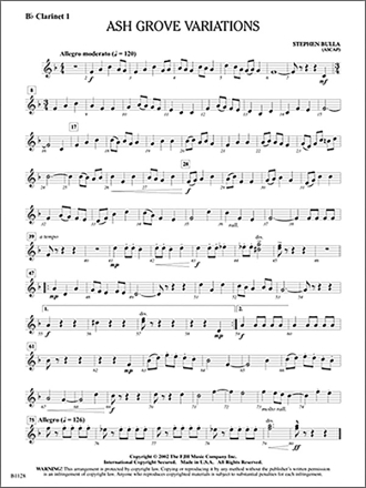 Stephen Bulla: Ash Grove Variations Big Band & Concert Band Score and Parts