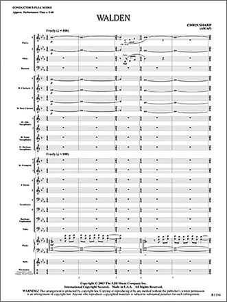 Chris Sharp: Walden Big Band & Concert Band Score and Parts