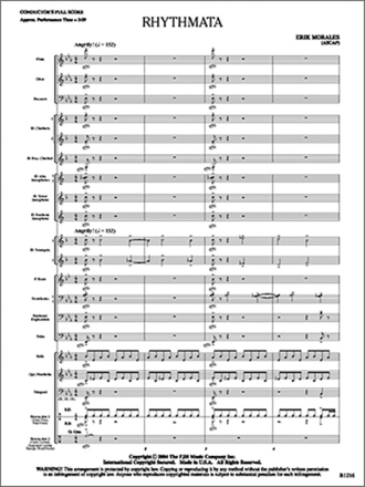 Erik Morales: Rhythmata Big Band & Concert Band Score and Parts