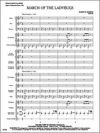 Barry E. Kopetz: March Of The Ladybugs Big Band & Concert Band Score and Parts