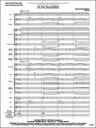 Roland Barrett: Sunchasers Big Band & Concert Band Score and Parts