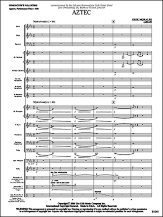 Erik Morales: Aztec Big Band & Concert Band Score and Parts