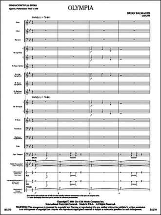 Brian Balmages: Olympia Big Band & Concert Band Score and Parts