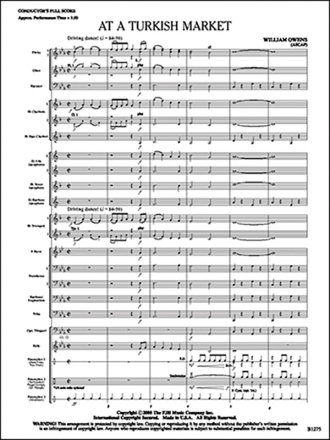 William Owens: At A Turkish Market Big Band & Concert Band Score and Parts