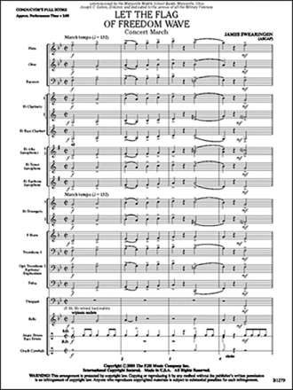 James Swearingen: Let The Flag Of Freedom Wave Big Band & Concert Band Score and Parts