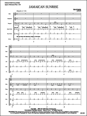 Tim Wimer: Jamaican Sunrise Percussion Score and Parts