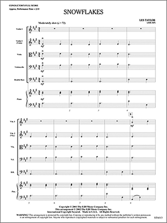 Les Taylor: Snowflakes String Instruments Score and Parts