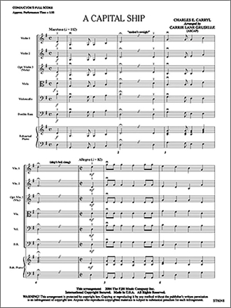 Charles E. Carryl: A Capital Ship String Ensemble Score and Parts