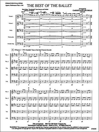 The Best Of The Ballet String Orchestra Score and Parts