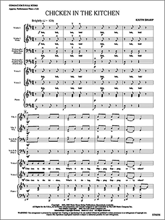 Keith Sharp: Chicken In The Kitchen String Ensemble Score and Parts