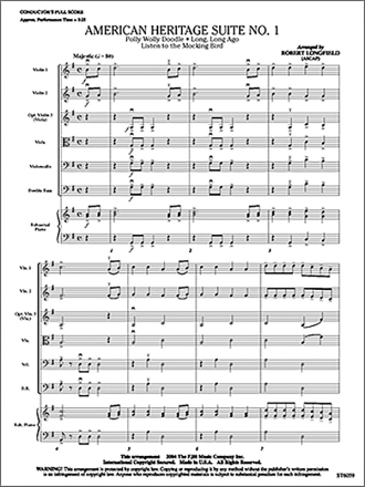 Various: American Heritage Suite No. 1 String Instruments Score and Parts