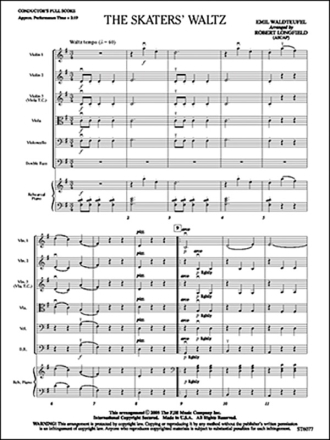 Emil Waldteufel: The Skaters' Waltz (String Ensemble) String Ensemble Score and Parts